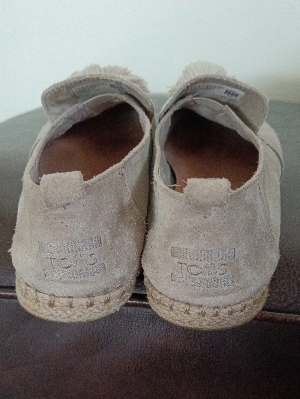 Toms Deconstructed Suede Alpargata Rope Tassel Suede Slip-on Shoes Size 8 Gray